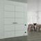 Sartodoors Hidden Double Doors, Planum 0020 White Silk Concealed Metal Frame 60" x 84" (2* 30x84) Left-hand In PLANUM0020DMF-WS-60x84-LH-I - alternate 1