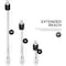 Neiko 0.375 in Drive CrV Steel Locking Extension Bar Set, 3-Pieces, 3 in, 6 in, 10 in Size 00295A - alternate 3