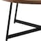 Homeroots 35" Brown and Black Wood And Metal Round Frame Coffee Table 370462 - alternate 3