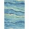 Homeroots 8' X 10' Turquoise Striped Washable Indoor Outdoor Area Rug 608133 - alternate 2