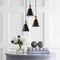 Jonathan Y Apollo 15" 3-Light Metal Cluster LED Pendant, Black/Brass Gold JYL6133A - alternate 3
