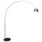 Leisuremod Arco Arched Floor Lamp 75.6in Height with Black Round Marble Base and Metal Dome Lamp Shade, Silver ALBL-SL-13SL - alternate 2
