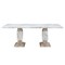Homeroots 82" White and Natural Wood Pedestal Base Dining Table 642278 - alternate 1