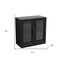 Homeroots 31" Black And Clear Glass Door Accent Cabinet With Three Shelves 564863 - alternate 5