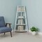 Homeroots White Wood Four Tier Corner Bookcase 332801 - alternate 3