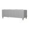 Homeroots 85" Gray Leather Sofa With Brown Legs 546411 - alternate 7