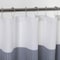 Homeroots 72" White And Blue Striped Shower Curtain 484076 - alternate 1