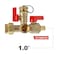 Everflow Pex Tankless Water Heater Kit- Set of 2 Heavy Duty Hot and Cold Isolation Valves w/Cleanouts 1" FTGV-ISO1-P-LF - alternate 2