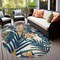 World Rug Gallery Tropical Leaves Indoor/Outdoor Area Rug 5 ft x 7 ft Oval Multi 8012MULTI5OV - alternate 1