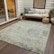 Homeroots 9' X 12' Sage Charcoal And Ivory Abstract Washable Indoor Outdoor Area Rug 604551 - alternate 3