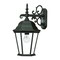 Homeroots Matte Black Domed Glass Hanging Lantern Wall Light 398589 - alternate 1