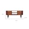 Homeroots 43in Brown Solid Wood Enclosed and Open Storage TV Stand 719189 - alternate 3