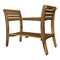Homeroots Rectangular Teak Shower Bench With Shelf And Handles In Naturalfinish 376720 - alternate 2
