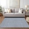 Homeroots 8' X 10' Blue And Ivory Chevron Washable Indoor Outdoor Area Rug 596258 - alternate 2