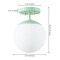 Jonathan Y Marcel Bistro 7.8 in. 1-Light Bohemian Farmhouse Iron/Frosted Glass LED Semi Flush Mount, Mint Green/ JYL7499E - alternate 2