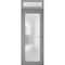 Vdomdoors Front Exterior Prehung FiberGlass Door Frosted Glass / Manux 8102 Grey Ash / Transom Window / Offic MANUX8102EXD-SS-W36 x H80+14-LH - alternate 1