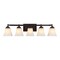 Jonathan Y Staunton 32.5" 5-Light Farmhouse Cottage Metal LED Vanity Light w/Frosted Glass Shades, Oil Rubbed Br JYL7622A - alternate 3