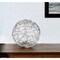 Homeroots 12" Silver Iron Decorative Orb Tabletop Sculpture 354742 - alternate 2