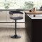 Homeroots Black Faux Leather And Metal Swivel Adjustable Height Bar Chair 534477 - alternate 3