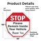 Signmission Stop Please Remain Inside Your Vehi, 18 Inch X 18 Inch, Vinyl Decal OC-D-18-197 - alternate 2