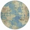 Homeroots 8' Blue And Beige Round Abstract Washable Indoor Outdoor Area Rug 630677 - alternate 2