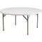 Flash Furniture Round Wh 60Rnd Plastic Fold Table, 60.75" W, 60.75" L, 29.25" H, Plastic Top, White DAD-YCZ-1-GW-GG - alternate 1