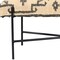 Homeroots 48" Cream and Black Cotton Blend Upholstered Southwest Bench 548264 - alternate 4