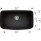 Blanco Valea Super Single Bowl, Coal Black 442942 - alternate 3