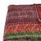Homeroots 70" X 50" Red Kantha Silk Patchwork Throw Blanket with Embroidery 516589 - alternate 3
