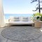 Homeroots 8' Gray And Silver Round Southwestern Washable Indoor Outdoor Area Rug 587052 - alternate 2