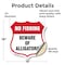 Signmission No Fishing Shield Sign Beware Of Alligat, 18 Inch X 18 Inch, Vinyl Decal SHI-D-18-394 - alternate 2