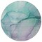 Homeroots 8' Round Green Round Abstract Washable Non Skid Indoor Outdoor Area Rug 559789 - alternate 3