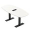 Skutchi Designs Arc Boat Conference Table With Power, 36 in W, 72 in L HAR-ABOT-36X72-T.BK-W960-EBLK - alternate 1