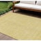 Homeroots 10' X 14' Yellow Gold And Ivory Floral Washable Indoor Outdoor Area Rug 582355 - alternate 1