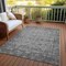 Homeroots 10' X 14' Gray Oriental Washable Indoor Outdoor Area Rug 607547 - alternate 5
