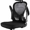 Elama High Back Adjustable Mesh and Fabric Office Chair in Black and Gray with Adjustable Head Rest ELM-F-931B - alternate 2
