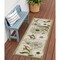 Homeroots 6' Ivory And Green Floral Indoor Outdoor Runner Rug 548028 - alternate 4