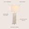 Jonathan Y Daniel 30.5 in. Seashell/Crystal LED Table Lamp, Cream JYL1048A - alternate 2