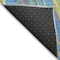 Homeroots 10' X 14' Denim Blue Sky Blue And Gold Striped Washable Indoor Outdoor Area Rug 614976 - alternate 3
