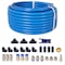 Wrightmaster 1/2 Inch ODx60 Feet PU Air Tube Kit, Garage Air Compressor Accessories Kit, Industrial Type Quick Con ZR-220516 - alternate 1