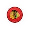 Holland Bar Stool Co 30" Chicago Blackhawks Cushion Seat, 2-Ring Chrome Swivel Bar Stool L7C130ChiHwk-R - alternate 2