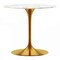 Homeroots 32" White And Gold Marble And Metal Dining Table 520850 - alternate 1
