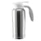 Service Ideas ErgoServ 1-Liter Stainless Vacuum Insulated Creamer, Push Button Lid in Brushed Stainless and White 10-00744-WH0 - alternate 2