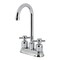 Kingston Brass Double-Handle 4" Centerset High-Arc Bar Faucet, Polished Chrome FB8491DX - alternate 1