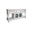 Homeroots 70" White Solid Wood Open shelving Distressed TV Stand 528740 - alternate 2