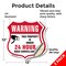 Signmission 24 Hour Surveillance Shield Sign Warning, 12 inch X 12 inch, Vinyl Decal, 2PK SHI-D-2PACK-12-347 - alternate 3