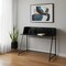 Homeroots 47" Black and White Wood and Metal Sled Computer Desk 489986 - alternate 2