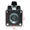 Richelieu Contemporary Twin Wheel Casters, Swivel with Brake, with Plate, Black, Silver 65024021204 - alternate 3