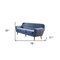 Homeroots 78" Blue Linen Sofa With Brown Legs 285658 - alternate 3