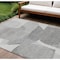 Homeroots 9' X 12' Linen And Gray Abstract Washable Indoor Outdoor Area Rug 632165 - alternate 1
